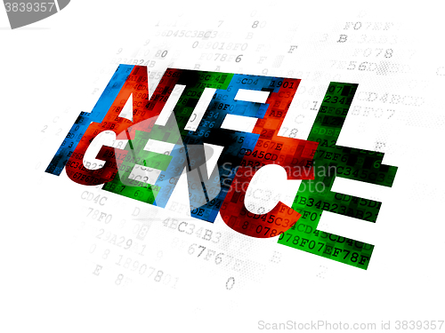 Image of Studying concept: Intelligence on Digital background