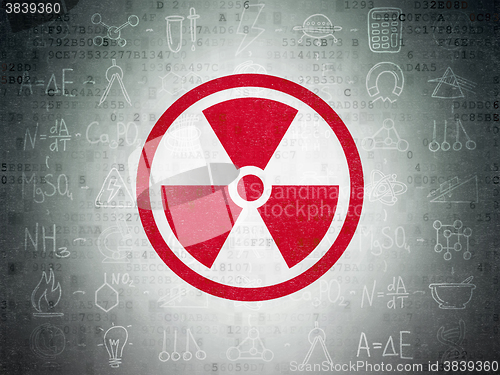 Image of Science concept: Radiation on Digital Paper background