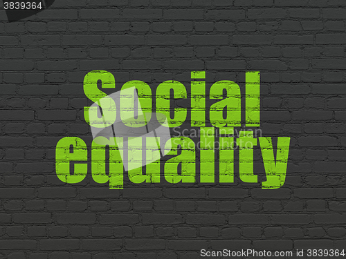 Image of Politics concept: Social Equality on wall background