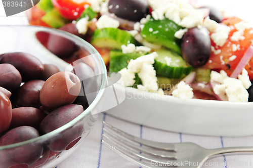 Image of Olives and greek salad