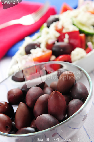 Image of Olives and greek salad