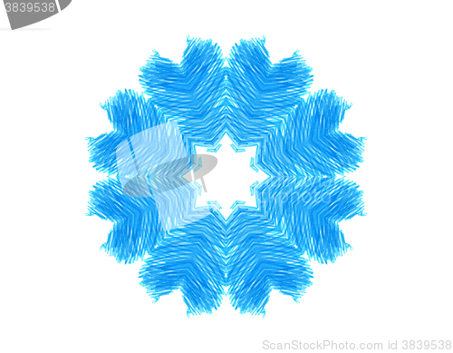 Image of Abstract blue concentric pattern shape 