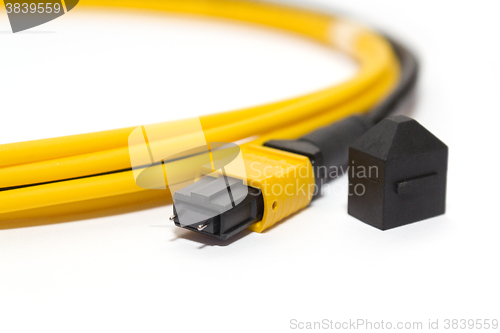 Image of fiber optic MTP (MPO) pigtail, patchcord connectors