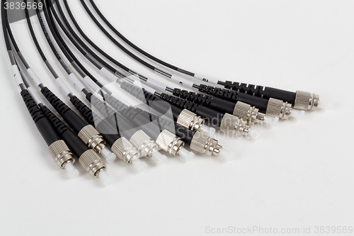 Image of fiber optic ST and MTP (MPO) connectors