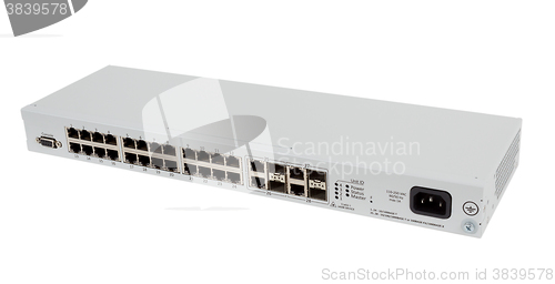 Image of indistrial gigabit switch isolated