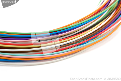 Image of colored optical fibers