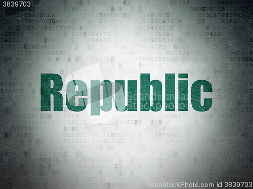 Image of Political concept: Republic on Digital Paper background