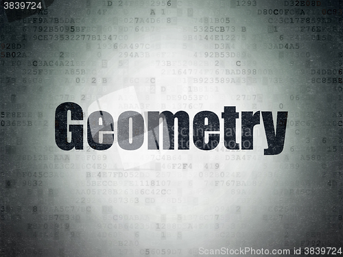 Image of Learning concept: Geometry on Digital Paper background