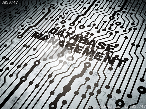 Image of Programming concept: circuit board with Database Management