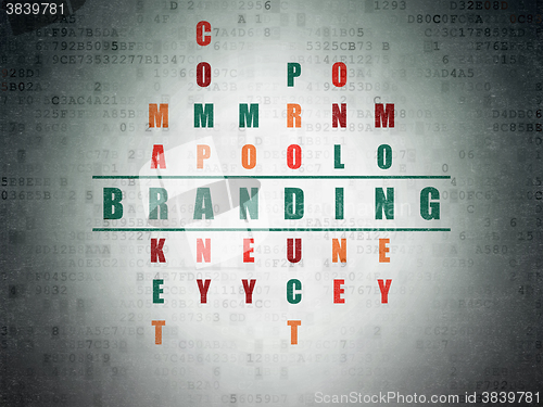 Image of Marketing concept: Branding in Crossword Puzzle