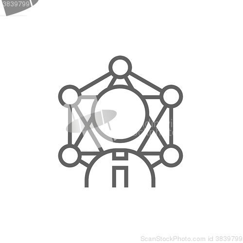 Image of Online business line icon.
