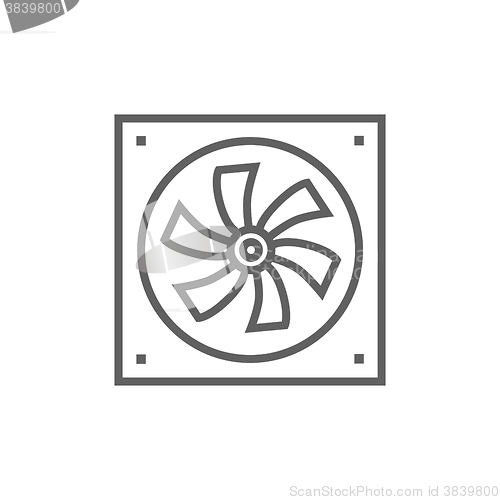 Image of Computer cooler line icon.