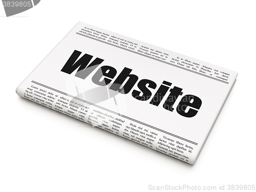 Image of Web design concept: newspaper headline Website