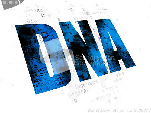Image of Health concept: DNA on Digital background