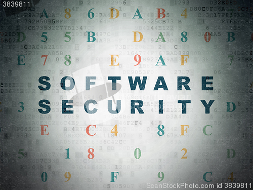 Image of Privacy concept: Software Security on Digital Paper background