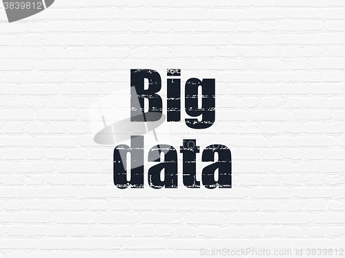 Image of Information concept: Big Data on wall background