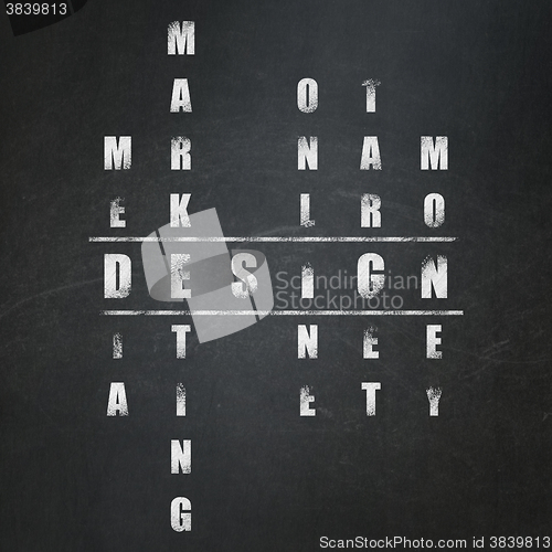 Image of Advertising concept: Design in Crossword Puzzle