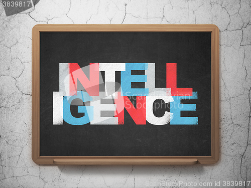 Image of Learning concept: Intelligence on School Board background