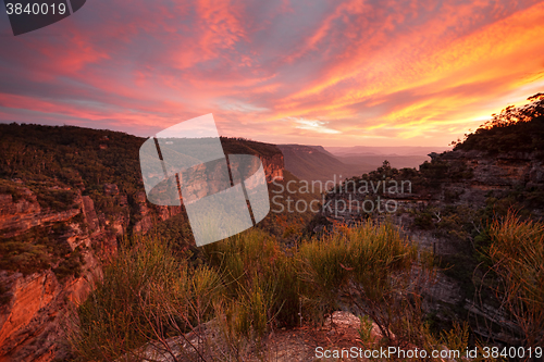 Image of Sunset views from Norths Lookout Katoomba