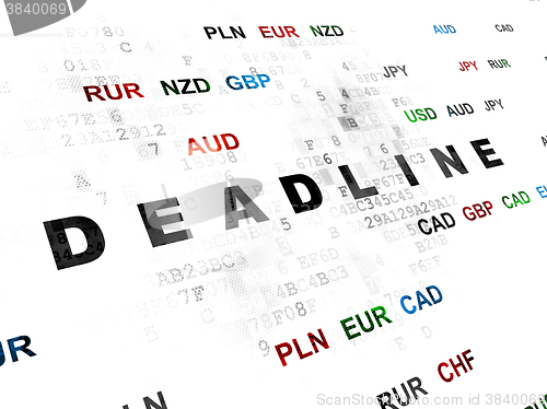 Image of Finance concept: Deadline on Digital background