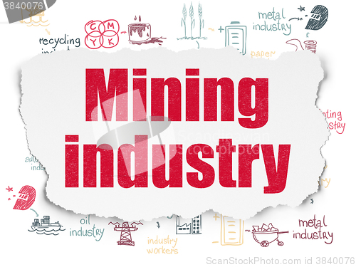 Image of Industry concept: Mining Industry on Torn Paper background