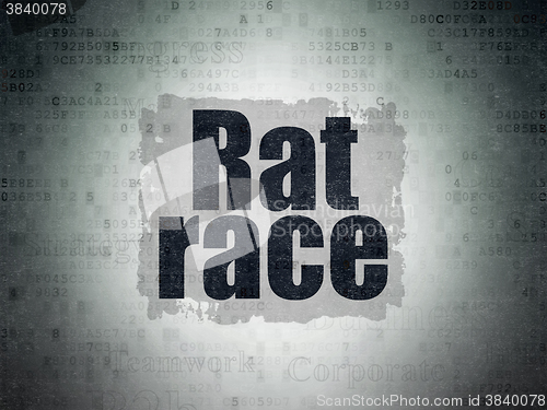 Image of Finance concept: Rat Race on Digital Paper background