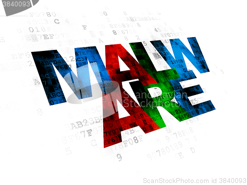 Image of Security concept: Malware on Digital background
