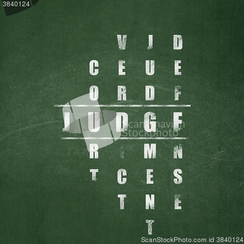 Image of Law concept: Judge in Crossword Puzzle