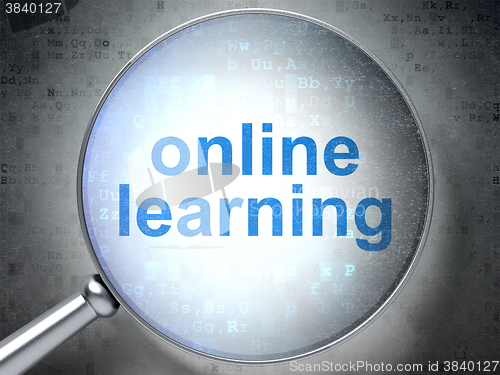 Image of Studying concept: Online Learning with optical glass