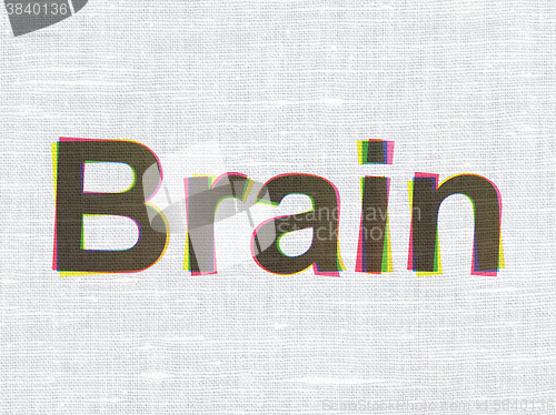 Image of Healthcare concept: Brain on fabric texture background