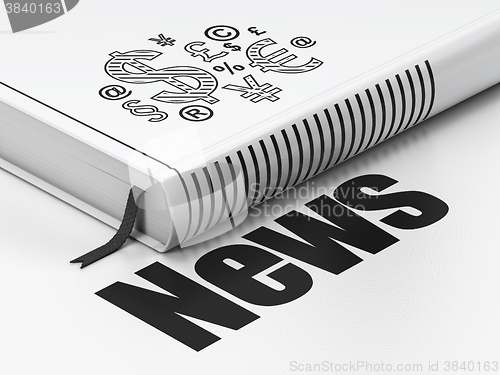Image of News concept: book Finance Symbol, News on white background