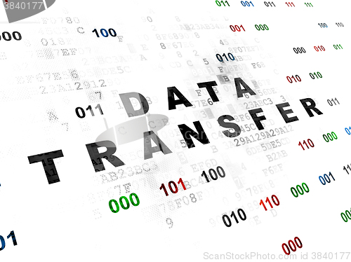 Image of Data concept: Data Transfer on Digital background