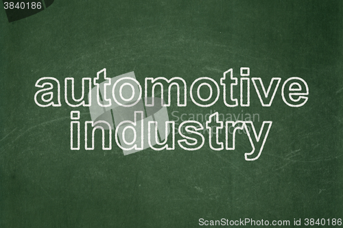 Image of Industry concept: Automotive Industry on chalkboard background