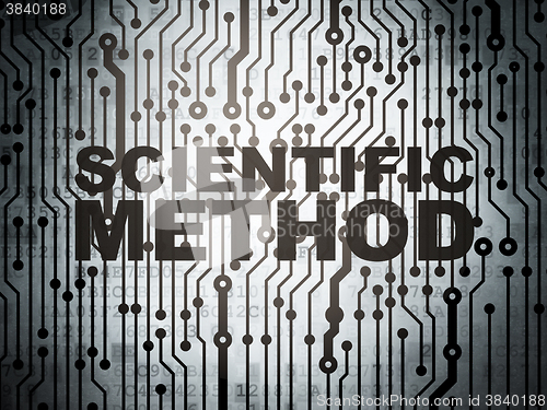 Image of Science concept: circuit board with Scientific Method