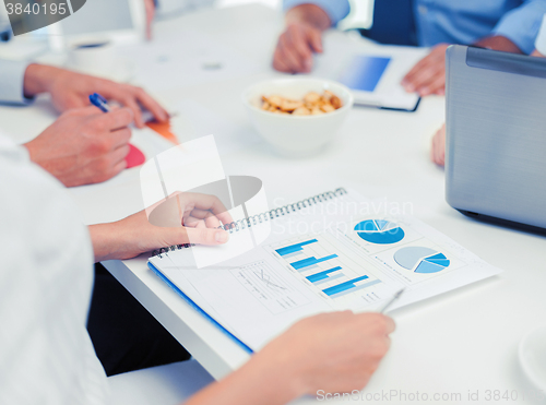 Image of business team having discussion in office