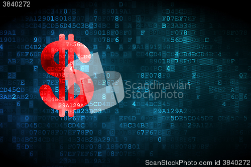 Image of Banking concept: Dollar on digital background