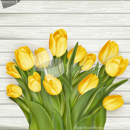 Image of Yellow tulips. EPS 10