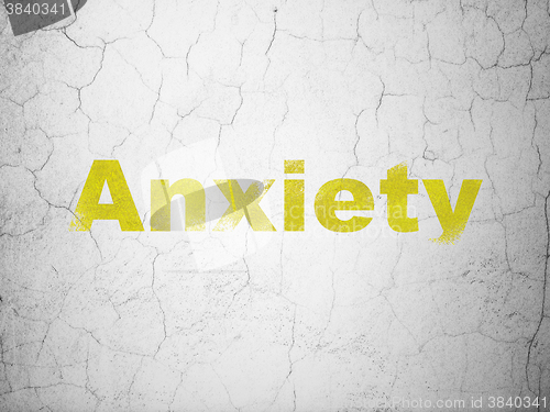 Image of Medicine concept: Anxiety on wall background