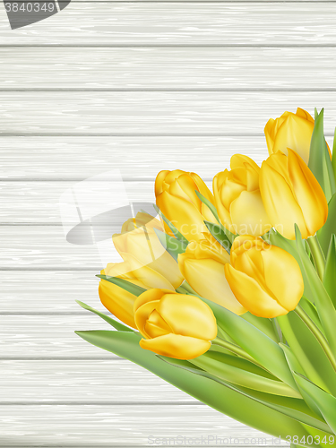 Image of Yellow tulips. EPS 10