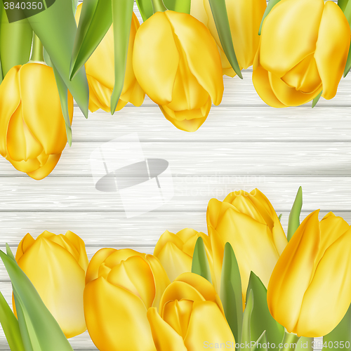Image of Yellow tulips. EPS 10