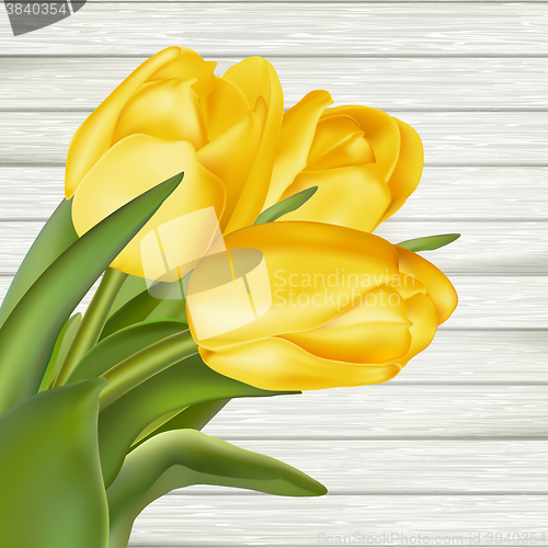 Image of Yellow tulips. EPS 10