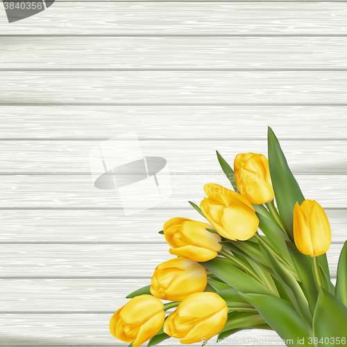 Image of Yellow tulips. EPS 10