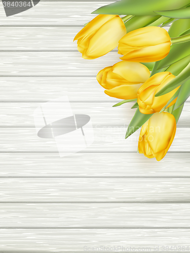 Image of Yellow tulips. EPS 10