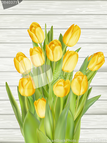 Image of Yellow tulips. EPS 10