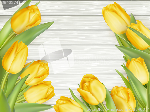 Image of Yellow tulips. EPS 10
