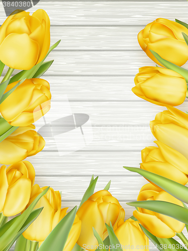 Image of Yellow tulips. EPS 10