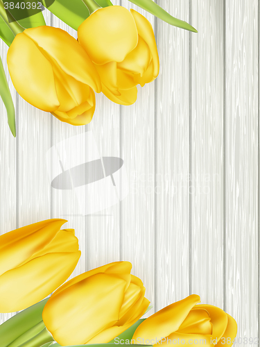 Image of Yellow tulips. EPS 10