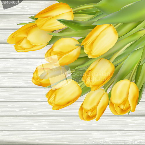 Image of Yellow tulips. EPS 10