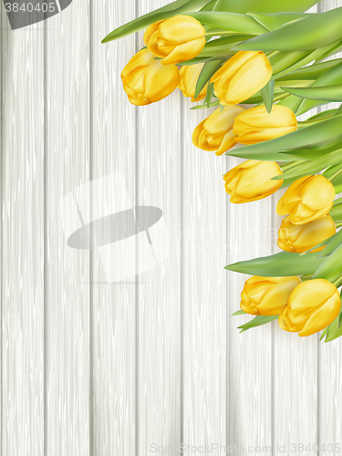 Image of Yellow tulips. EPS 10