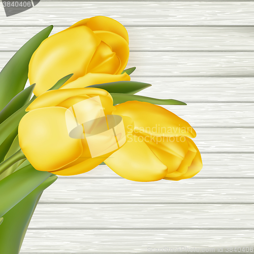 Image of Yellow tulips. EPS 10